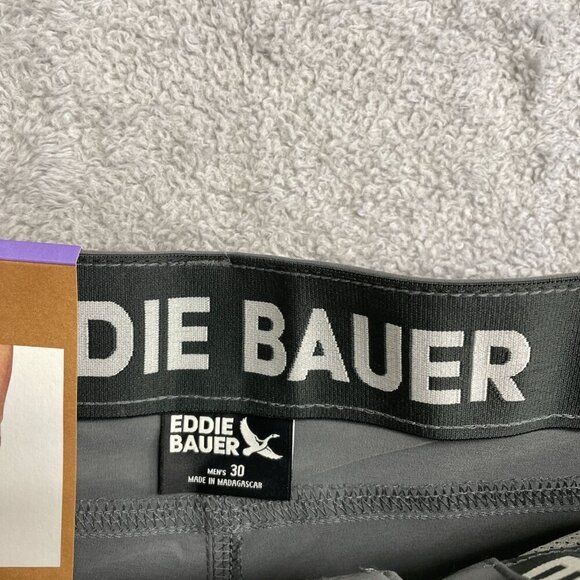 NEW Eddie Bauer Men's Size 30 Rainier 10" Tech Short Gray Cargo Outdoor - Picture 4 of 8